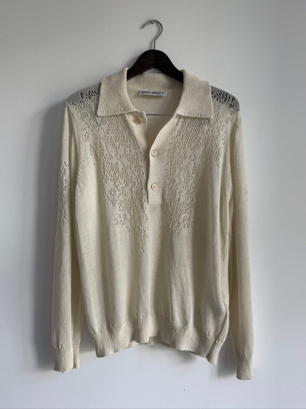 OUR LEGACY GRANNY KNIT POLO LONGSLEEVE