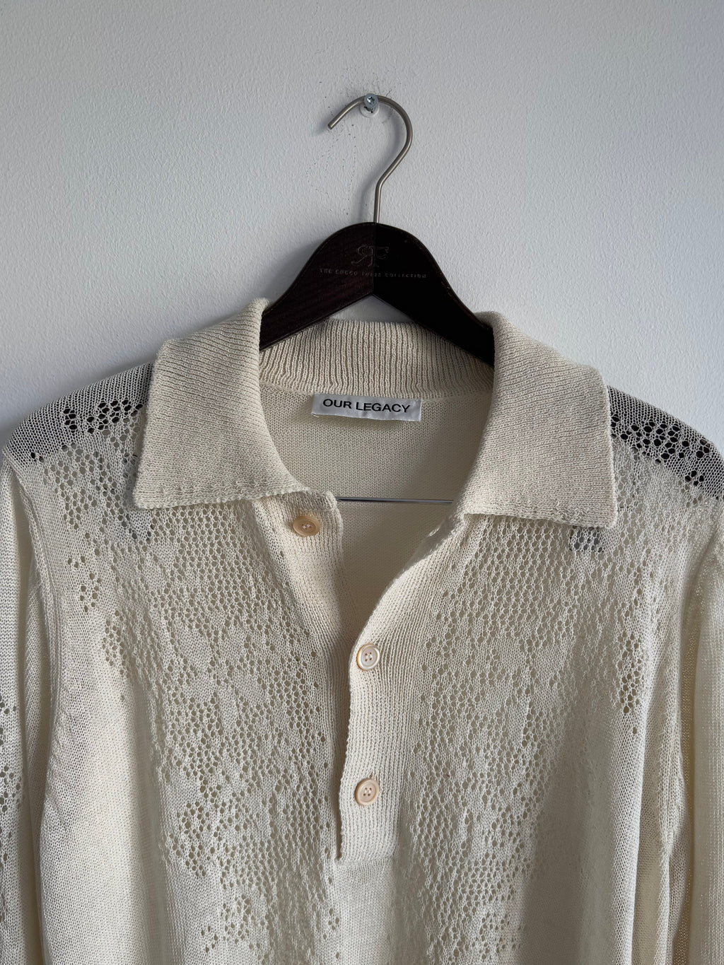 OUR LEGACY GRANNY KNIT POLO LONGSLEEVE