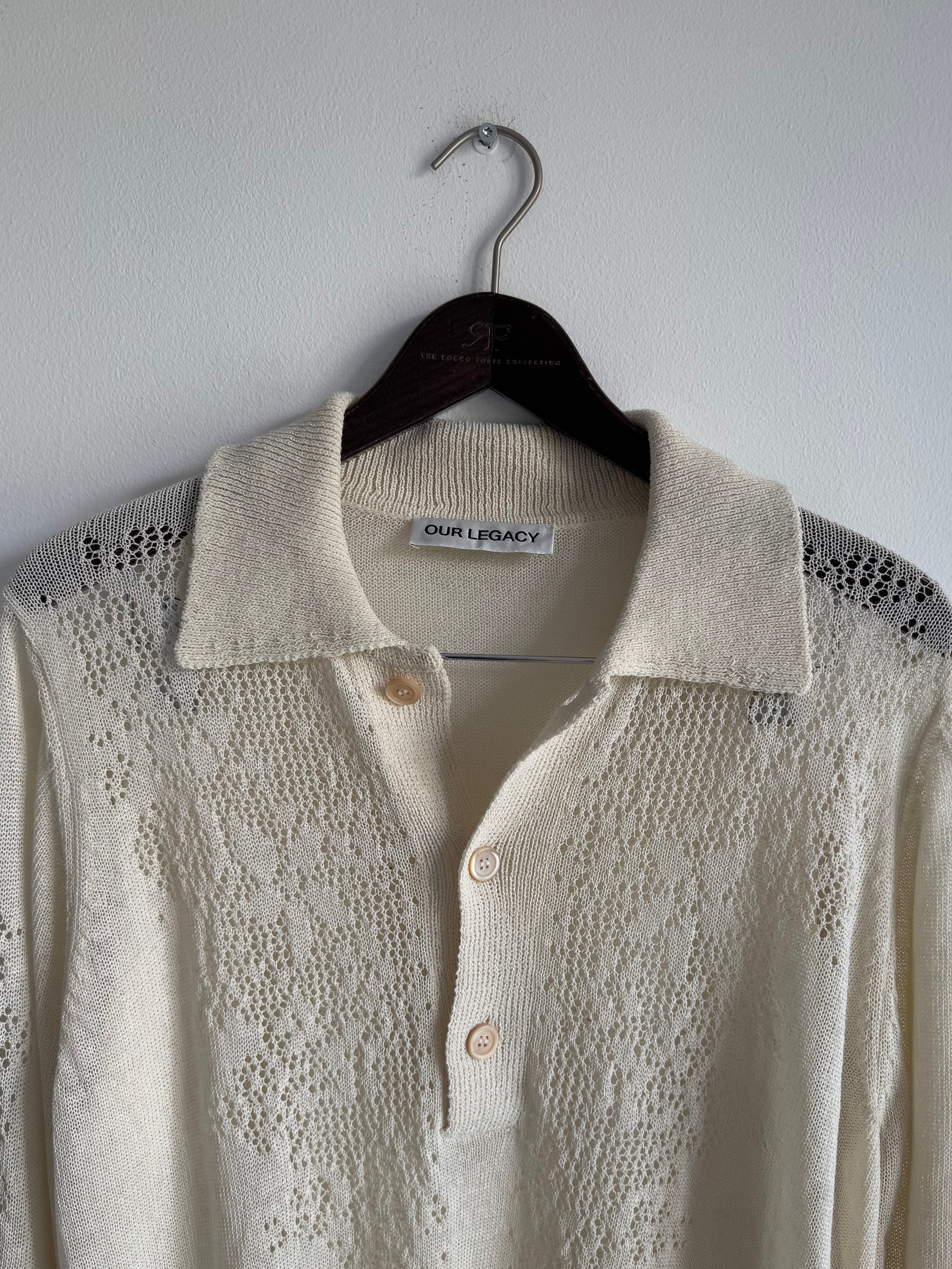 OUR LEGACY GRANNY KNIT POLO LONGSLEEVE
