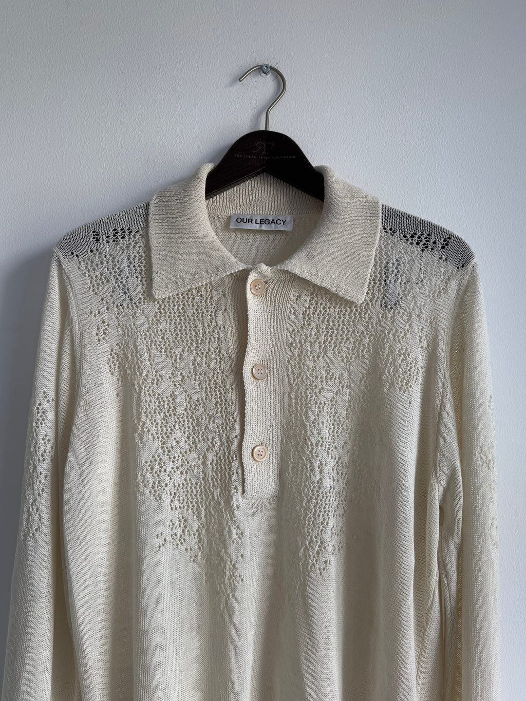 OUR LEGACY GRANNY KNIT POLO LONGSLEEVE
