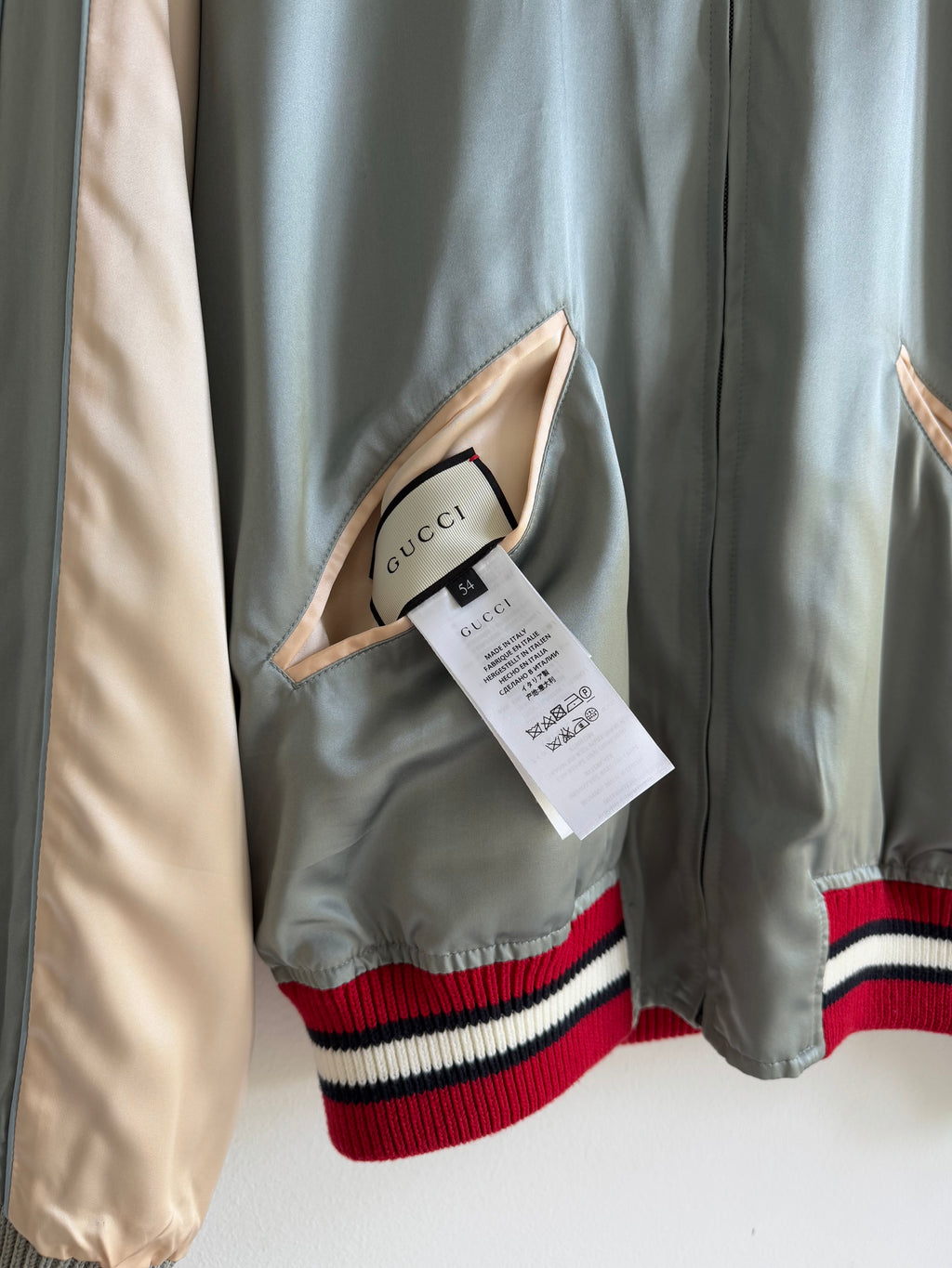 GUCCI REVERSIBLE SOUVENIR BOMBER JACKET